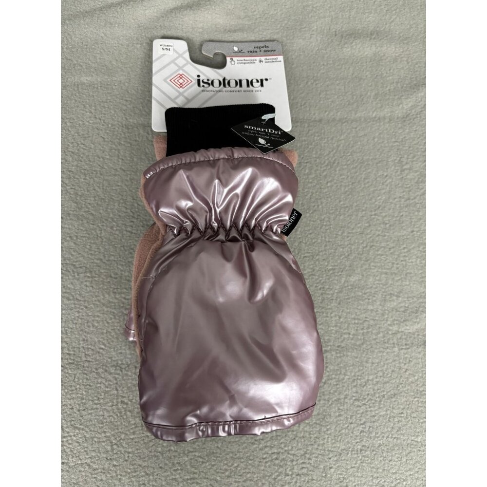 Isotoner Signature Women's Sleek Heat Flip Touchscreen Mittens Smart Dri S/M NWT